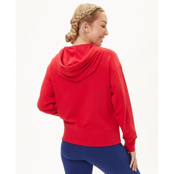 TOMMY HILFIGER SPORT Women's Logo Hoodie XL Red Sweatshirt Pullover NWT - Picture 3 of 12